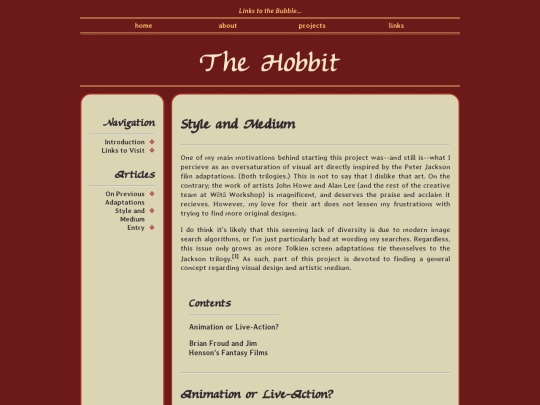 projects/hobbit/articles/aesthetics screenshot