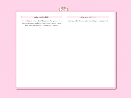 diary screenshot