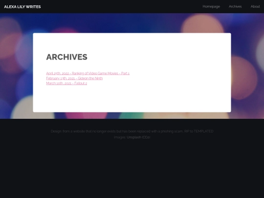 archives screenshot