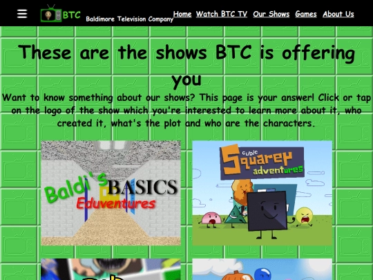 our-shows screenshot