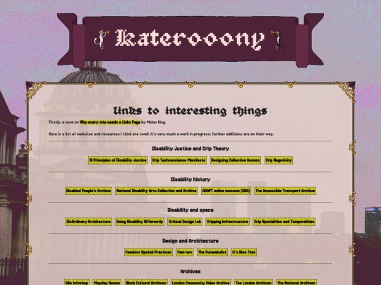 links screenshot