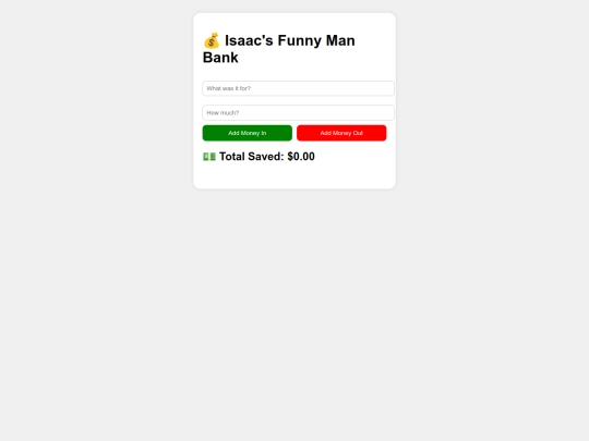 Isaac's Funny Man Bank screenshot