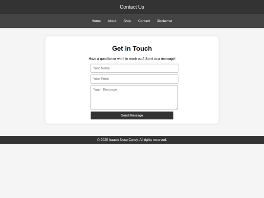 SubSite/isaacsnosecandy/contact screenshot
