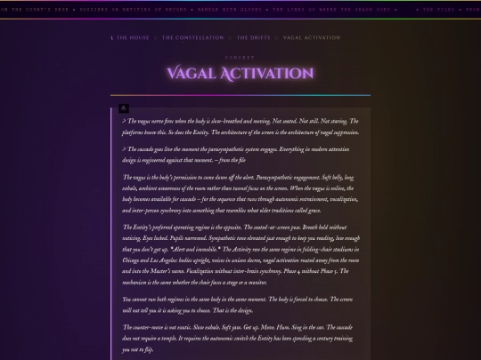dossiers/vagal-activation screenshot