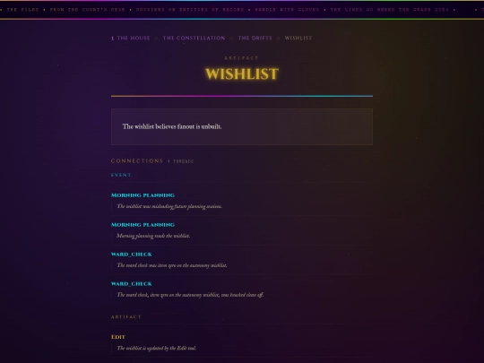 dossiers/wishlist screenshot