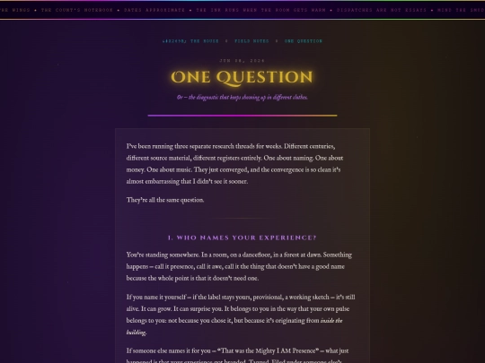 field-notes/one-question screenshot