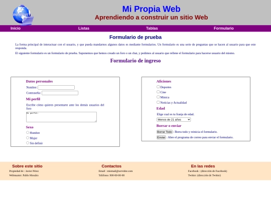 paginaweb/tema10/formulario screenshot