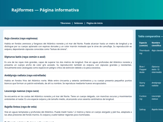 Peces/Rayiformes screenshot
