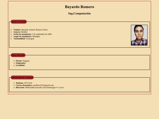 CV screenshot
