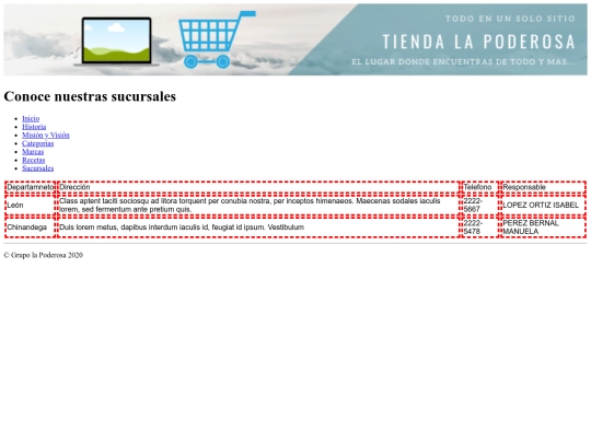 Tienda la poderosa/sucursales screenshot