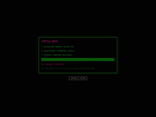 memory screenshot