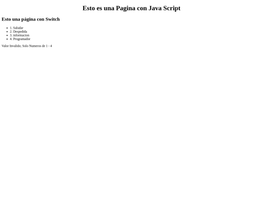Javascript/html/switch screenshot