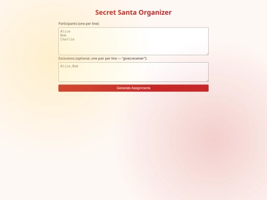 privacy-secret-santa screenshot
