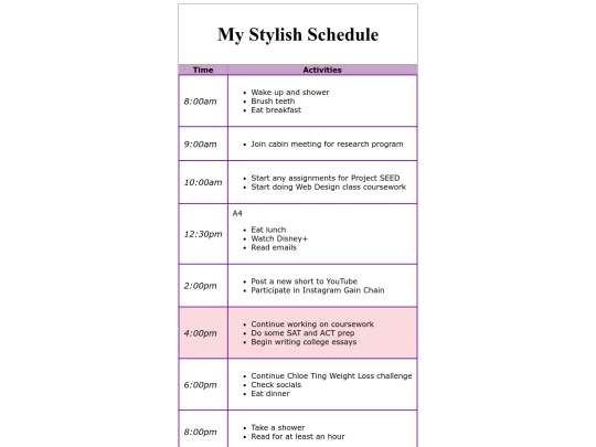 Stylish-Schedule screenshot