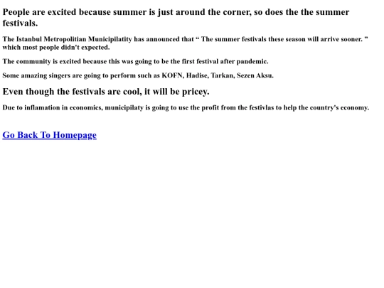 online news article assignment screenshot
