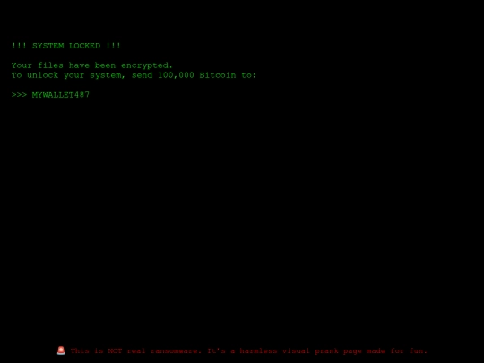 ObviousFakeRansomware screenshot