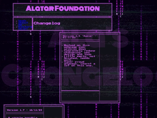 changelog screenshot