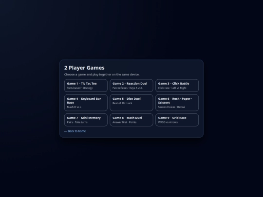 Games screenshot