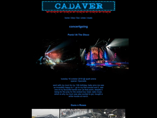 concertgoing screenshot
