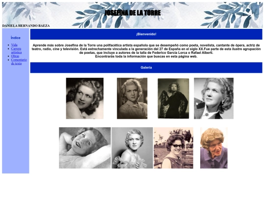 josefina de la torre/inicio screenshot