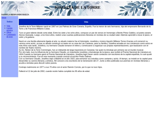 josefina de la torre/vida screenshot