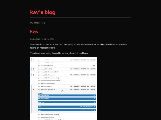 blog screenshot