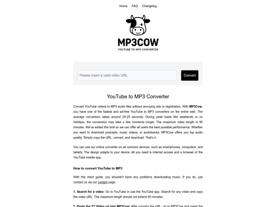 mp3cow screenshot