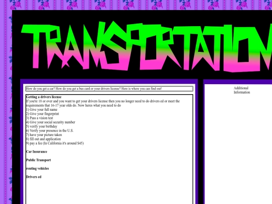 TransportationPage/Transportation screenshot