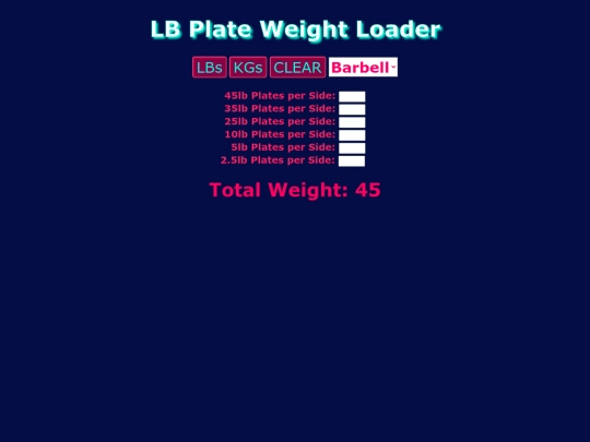 barWeightApp screenshot