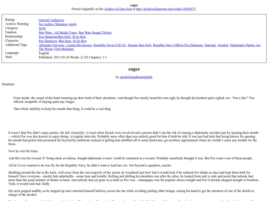 fic/sw/cages screenshot