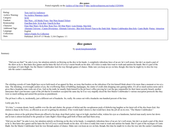 fic/sw/dice-games screenshot
