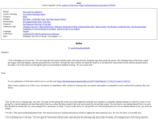 fic/sw/dolor screenshot