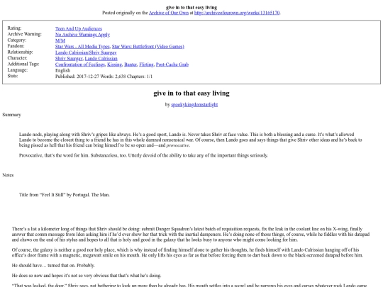 fic/sw/easy-living screenshot