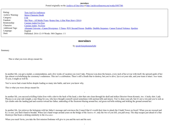 fic/sw/moraines screenshot