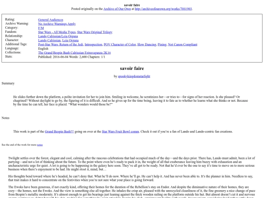fic/sw/savoir-faire screenshot