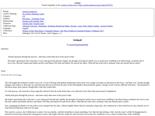 fic/sw/twined screenshot