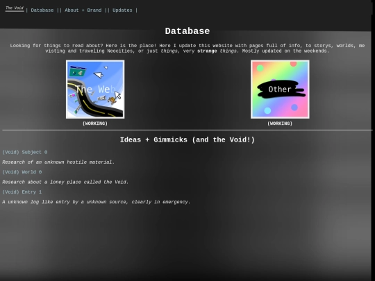 Database screenshot