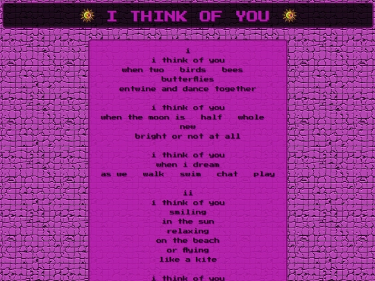 art/poems/ithinkofyou screenshot