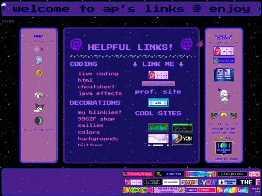 links screenshot
