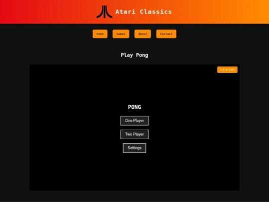 games/pong screenshot