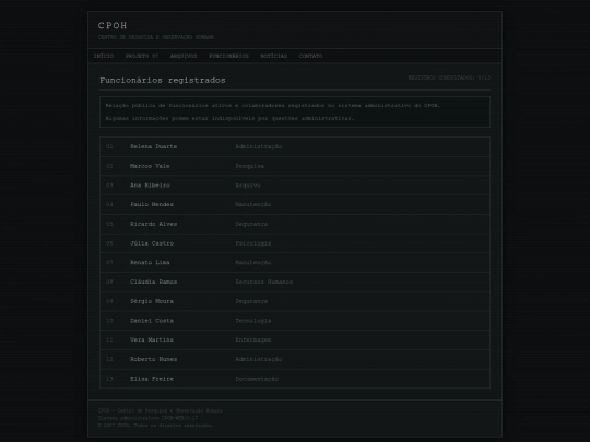 funcionarios screenshot