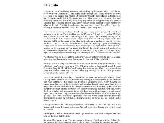 essays/silo screenshot