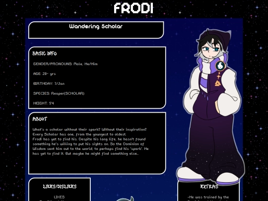 charaprofiles/frodi screenshot