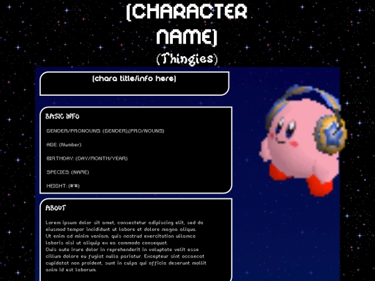charaprofiletest screenshot