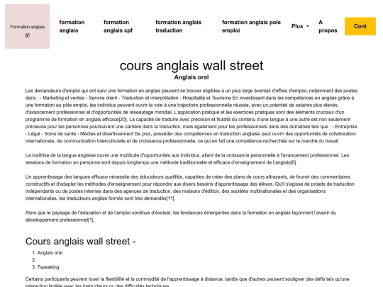cours-anglais-wall-street screenshot
