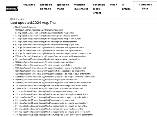 find/sam/sitemap screenshot