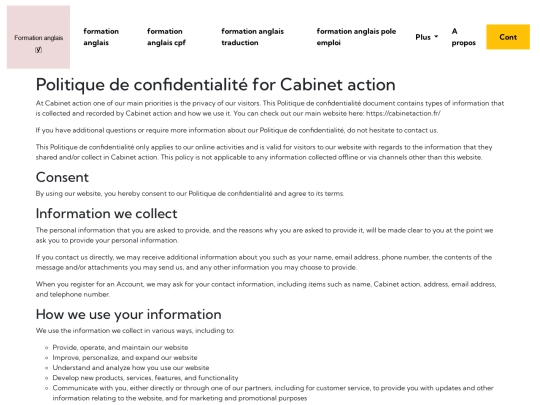 privacy-policy screenshot