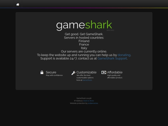 server/status screenshot