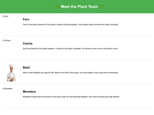 School.java script/teampage screenshot