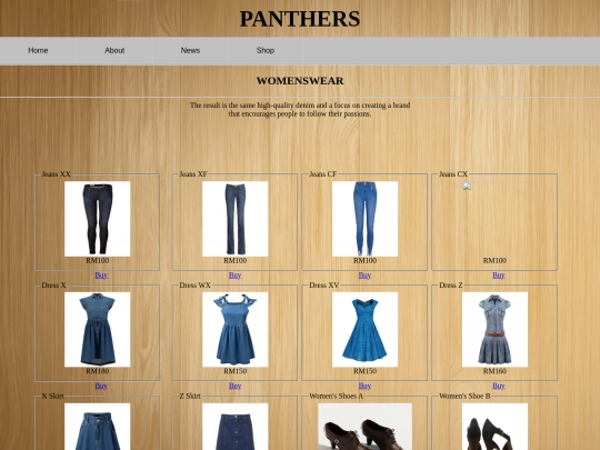 Womenswear screenshot